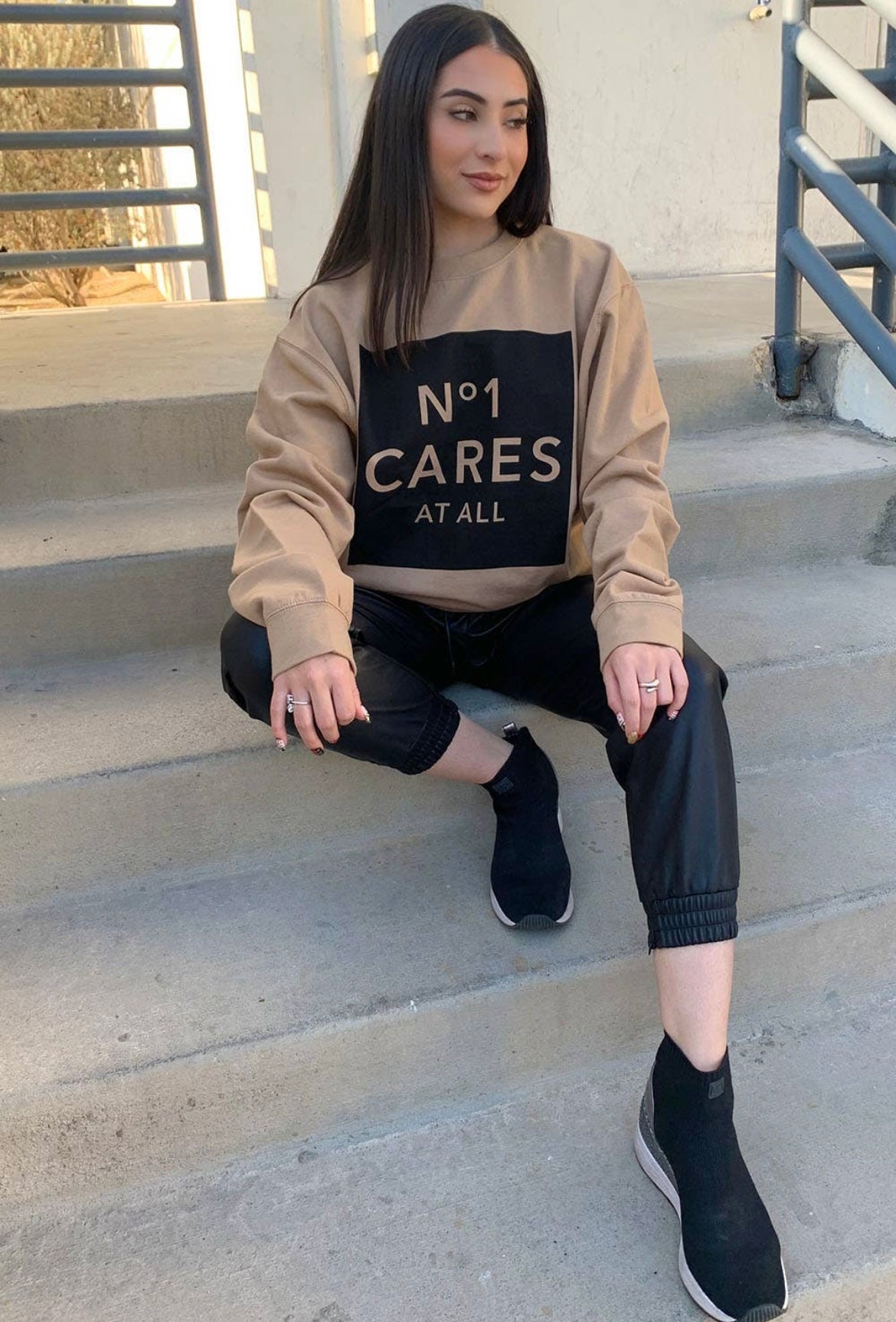 No One Cares-Crewneck